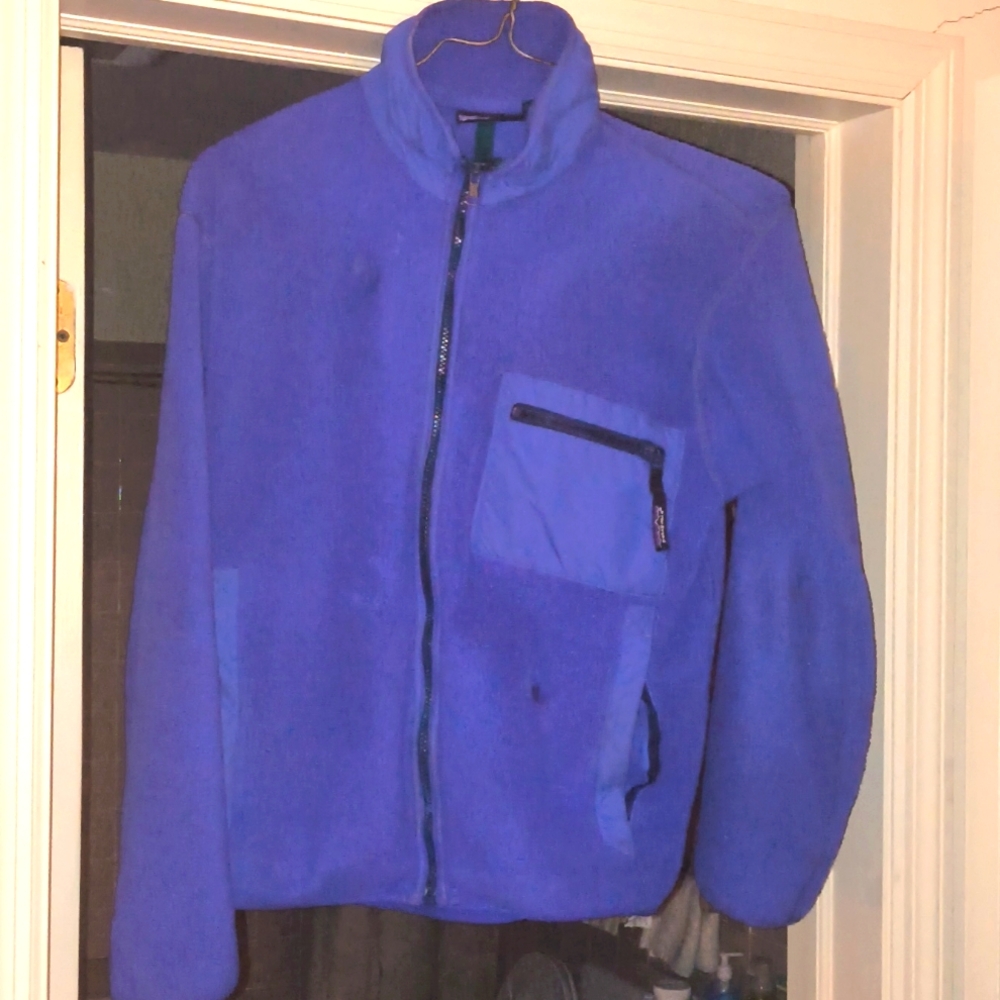 Patagonia Blue Lightweight Shirt Jacket Full-Zip Fleece